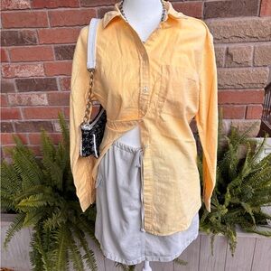 GAP Yellow Button-Up Shirt